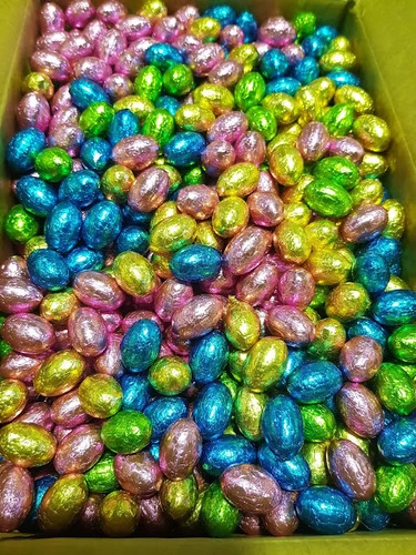 Chocolatier - Milk Chocolate Mini Eggs Assorted Foil - Bulk(6kg Box - Approx 800 Eggs) 4 Chocolatier - Milk Chocolate Mini Eggs Assorted Foil - Bulk(6kg Box - Approx 800 Eggs) - Image 2