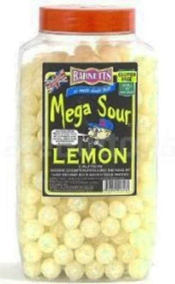 Barnetts Mega Sour Candy - Lemon Flavour (3kg Jar)