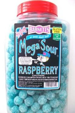 Barnetts Mega Sour Candy - Blue Raspberry Flavour (3kg Jar)