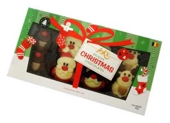 Belgian Chocolates - 4 Santas & 4 Reindeer (95g Box)