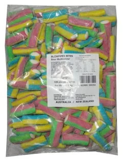 Blowpipes Bites - Sour Multicolour (2kg Bag) Approx 125 Pieces