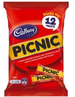 Cadbury Picnic Sharepack (180g Bag X 14pc Box)