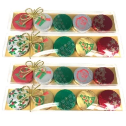 Chocolate Gems - Christmas Medallions - Gold (16 X 60g Packs Per Box)
