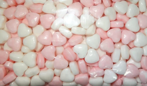 Compressed Candy - Pink And White Hearts (1kg Bag) 4 Compressed Candy - Pink And White Hearts (1kg Bag) - Image 2