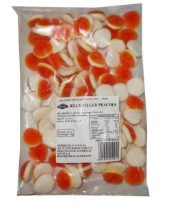 Damel Jelly Filled Peaches (1kg Bag - Approx 90pc)