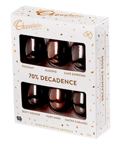 Chocolatier - Decadent Dark 6 Pack Egg Selection (150g)