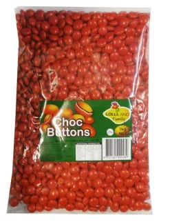 Lolliland Choc Buttons - Red (1kg Bag)