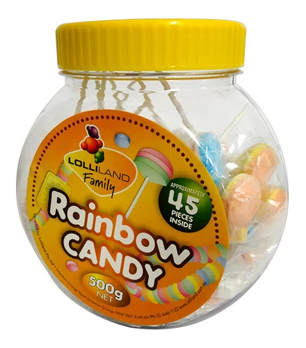 Lolliland Rainbow Candy Jar (500g) 3 Lolliland Rainbow Candy Jar (500g)