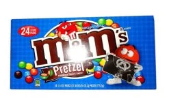 M&M Pretzel- Snack Size (24 X 32.3g Packs) -Candy Promotion Store MM Pretzel 24 x 32.3g packs topview w 21246.1617411990