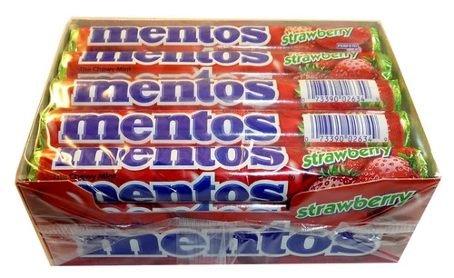 Mentos - Strawberry (15 Roll Display Unit) 3 Mentos - Strawberry (15 Roll Display Unit)