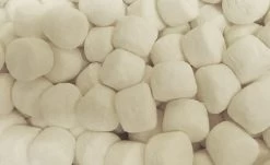 Pascall White Marshmallow Cylinders (5kg Box) -Candy Promotion Store Pascall White Marshmallow Cylinders close up 98655.1494807992