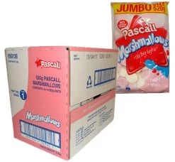 Pascall Marshmallows - Raspberry And Vanilla (520g Bag X 6pc Box)