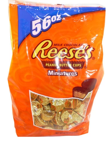 Reeses Mini Peanut Butter Cups 56oz (1.58kg - Approx. 180 Cups Per Bag) 3 Reeses Mini Peanut Butter Cups 56oz (1.58kg - Approx. 180 Cups Per Bag)