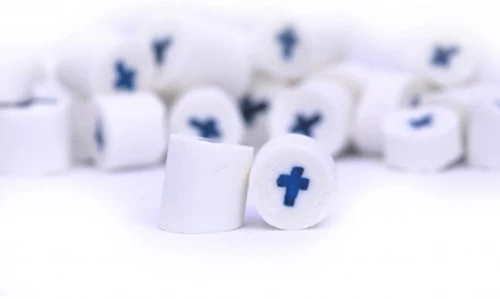 Rock Candy - White And Blue - Cross Center (1kg Bag) 4 Rock Candy - White And Blue - Cross Center (1kg Bag) - Image 2