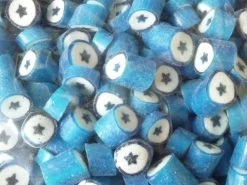 Rock Candy - Dark Blue And White - Star Center (1kg Bag)