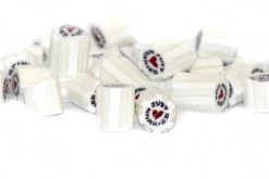 Rock Candy - All White - "Just Married" Red Heart Center (1kg Bag)