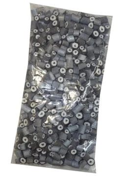 Rock Candy - Silver And White - Silver Heart Center (1kg Bag)