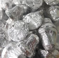 Chocolate Gems - Chocolate Bells - Silver (500g Bag)