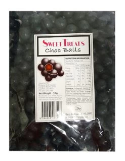 Sweet Treats Choc Balls - Black(1kg Bag)