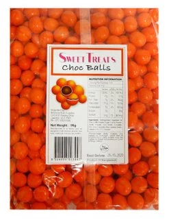 Sweet Treats Choc Balls - Orange (1kg Bag)