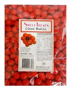 Sweet Treats Choc Balls - Red(1kg Bag)