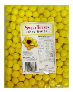 Sweet Treats Choc Balls - Yellow (1kg Bag)