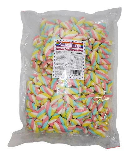 Sweet Treats Marshmallow Twists - Rainbow (750g) 3 Sweet Treats Marshmallow Twists - Rainbow (750g)