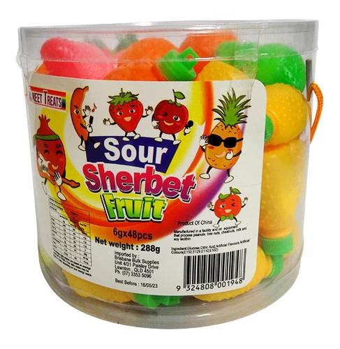 Sweet Treats Sour Sherbet Fruit(48 X 6g) 3 Sweet Treats Sour Sherbet Fruit(48 X 6g)