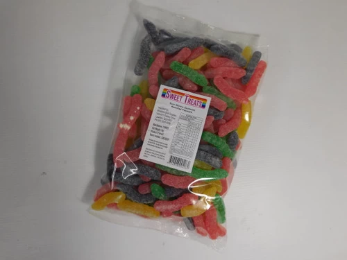 Sweet Treats Sour Worm Gummies (1kg Bag) 3 Sweet Treats Sour Worm Gummies (1kg Bag)
