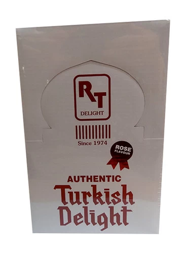 Turkish Delight - Twin Pack - Rose Flavour (45g X 32pc Box) 3 Turkish Delight - Twin Pack - Rose Flavour (45g X 32pc Box)