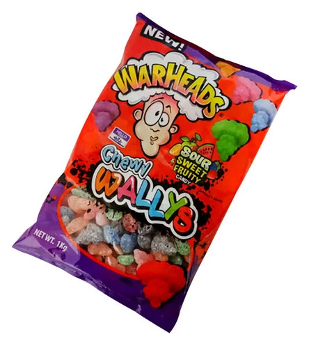 Warheads Chewy Wallys (1kg Bag) 3 Warheads Chewy Wallys (1kg Bag)
