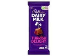 Cadbury Dairy Milk Turkish Delight Family Blocks (180g X 15pc Box)