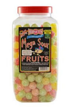 Barnetts Mega Sour Candy - Fruit Flavour (3kg Jar)