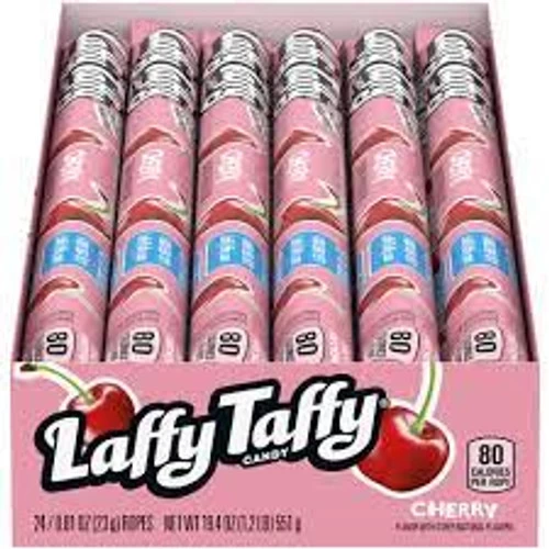 Laffy Taffy - Cherry (24 X 23g Ropes) 3 Laffy Taffy - Cherry (24 X 23g Ropes)