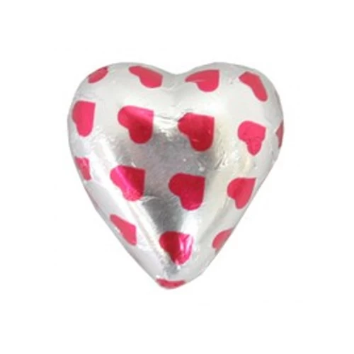 Belgian Milk Chocolate Hearts - Hot Pink Hearts On Silver (5kg Box) 4 Belgian Milk Chocolate Hearts - Hot Pink Hearts On Silver (5kg Box) - Image 2