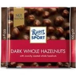 Ritter Sport Dark Whole Hazelnut Bars (10 X 100g Display Unit)