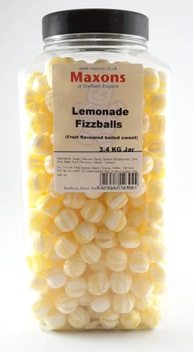 Maxons - Lemonade Fizzballs (3.4kg Jar) 3 Maxons - Lemonade Fizzballs (3.4kg Jar)