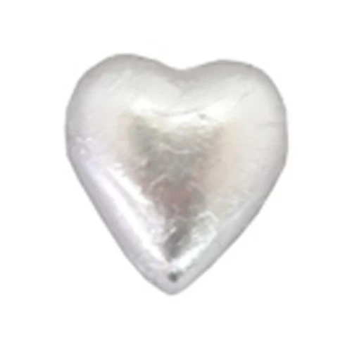 Belgian Milk Chocolate Hearts - Matte Silver (500g Bag) 4 Belgian Milk Chocolate Hearts - Matte Silver (500g Bag) - Image 2