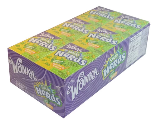 Willy Wonka Sour Nerds - Amped Apple And Lightning Lemon (24 Pieces In A Display Unit) 3 Willy Wonka Sour Nerds - Amped Apple And Lightning Lemon (24 Pieces In A Display Unit)